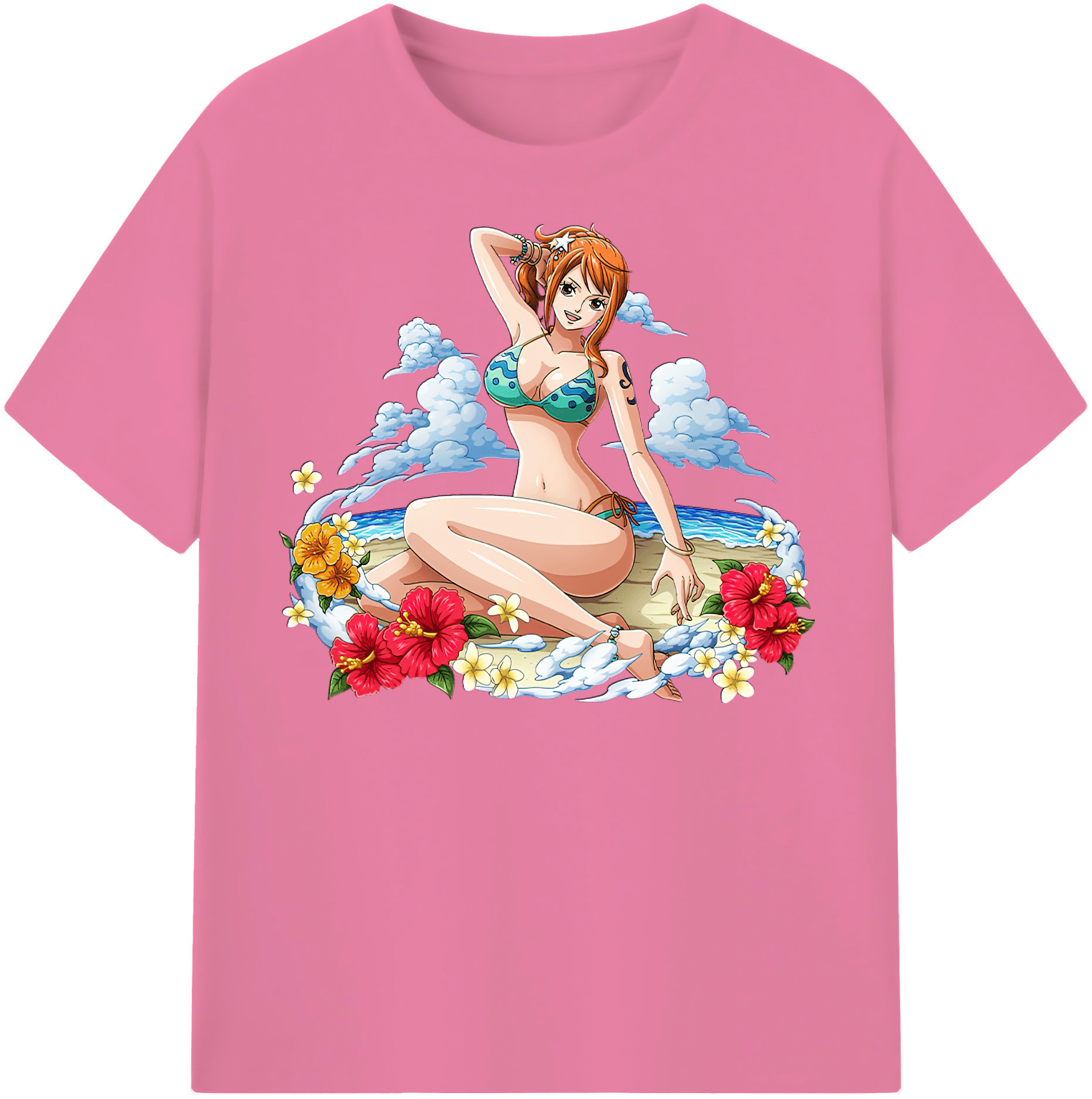 ワンピース ナミ ONE PIECE Nami 綿100％半袖Tシャツ（フロントプリント）